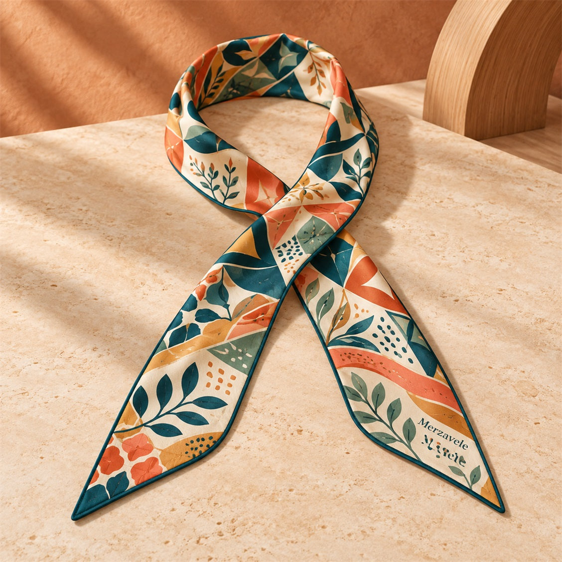 Merzavele Garden Mosaic Skinny Scarf - main product view