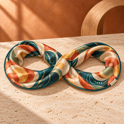Merzavele Floral Ribbon Loop Scarf - main product view