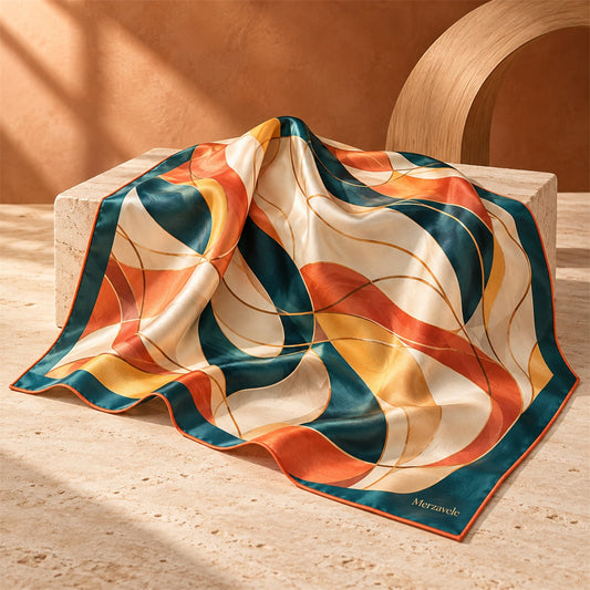 Merzavele Modern Wave Square Scarf - main product view