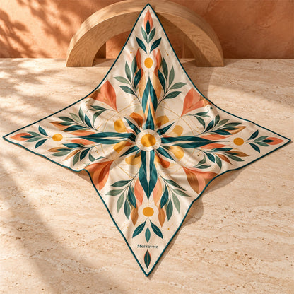 Merzavele Botanical Compass Square Scarf - main product view