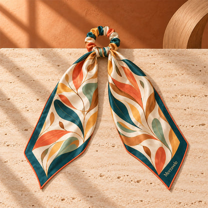 Merzavele Botanical Bow Hair Scarf Scrunchie - main product view